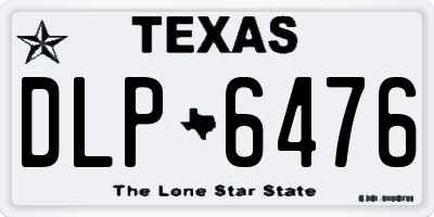 TX license plate DLP6476