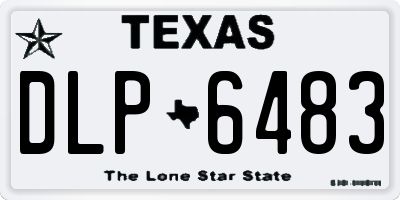 TX license plate DLP6483