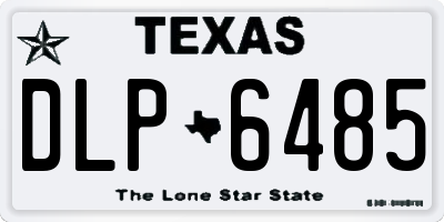 TX license plate DLP6485