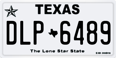 TX license plate DLP6489