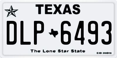 TX license plate DLP6493