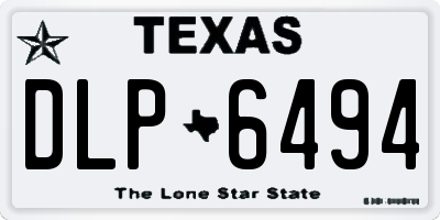 TX license plate DLP6494