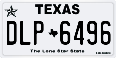 TX license plate DLP6496
