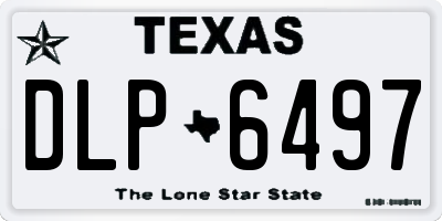 TX license plate DLP6497