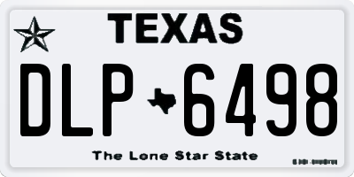 TX license plate DLP6498
