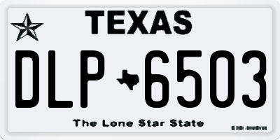 TX license plate DLP6503
