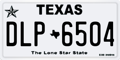 TX license plate DLP6504