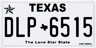 TX license plate DLP6515