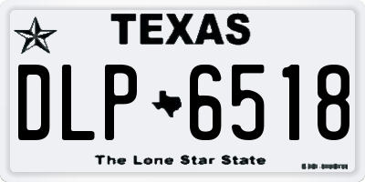 TX license plate DLP6518