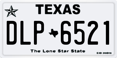 TX license plate DLP6521