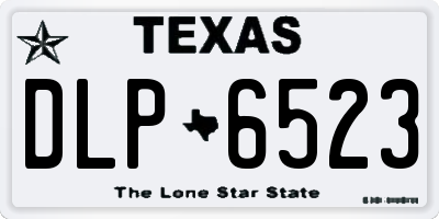 TX license plate DLP6523