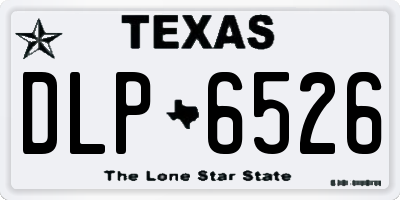 TX license plate DLP6526