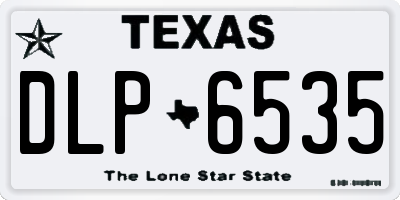 TX license plate DLP6535