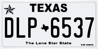 TX license plate DLP6537