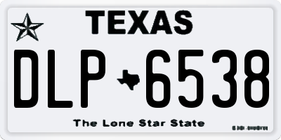 TX license plate DLP6538