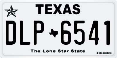 TX license plate DLP6541
