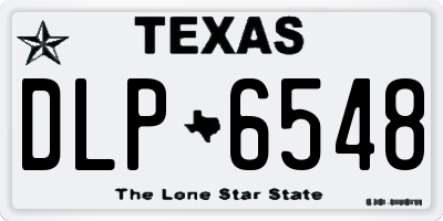 TX license plate DLP6548