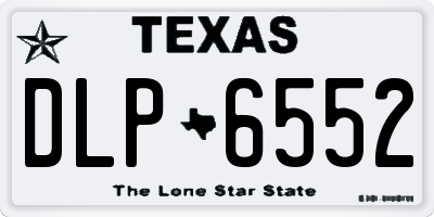 TX license plate DLP6552