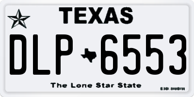 TX license plate DLP6553