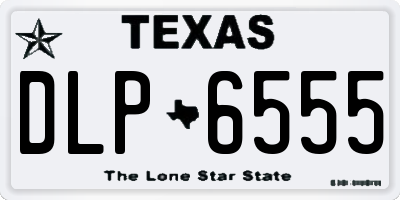TX license plate DLP6555