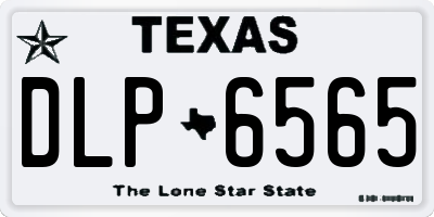 TX license plate DLP6565