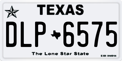 TX license plate DLP6575