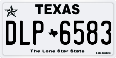 TX license plate DLP6583