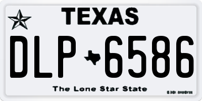 TX license plate DLP6586
