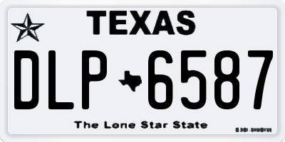TX license plate DLP6587