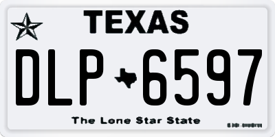 TX license plate DLP6597