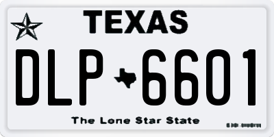 TX license plate DLP6601