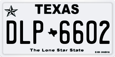 TX license plate DLP6602