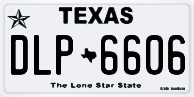 TX license plate DLP6606