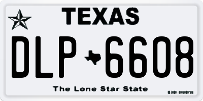 TX license plate DLP6608