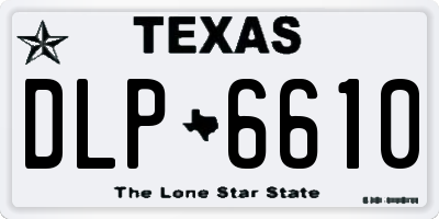 TX license plate DLP6610