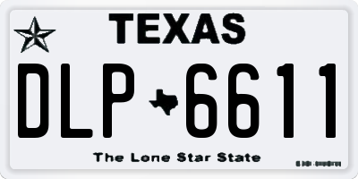 TX license plate DLP6611