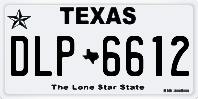 TX license plate DLP6612