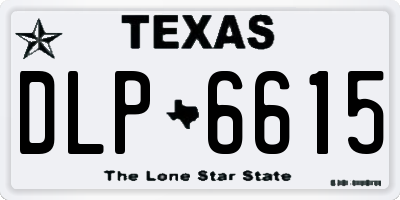 TX license plate DLP6615