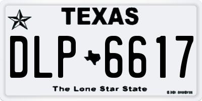 TX license plate DLP6617