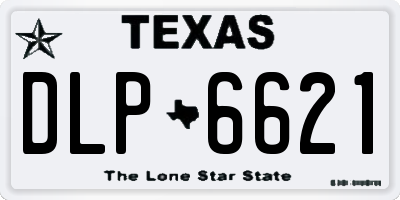 TX license plate DLP6621