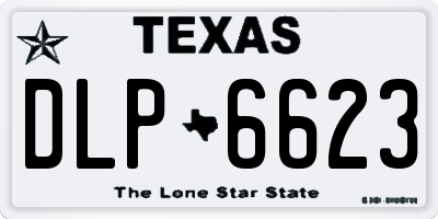 TX license plate DLP6623