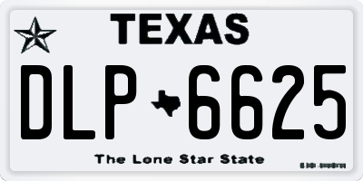 TX license plate DLP6625