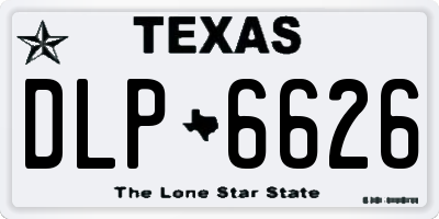 TX license plate DLP6626