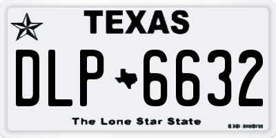 TX license plate DLP6632