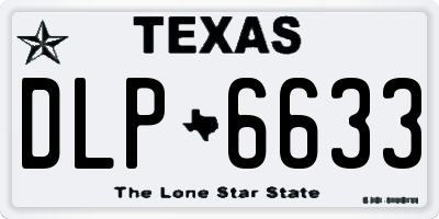 TX license plate DLP6633