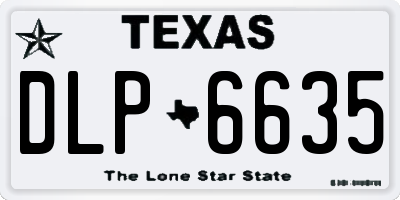 TX license plate DLP6635