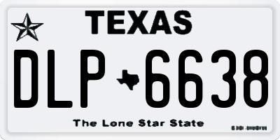 TX license plate DLP6638