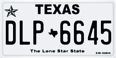 TX license plate DLP6645