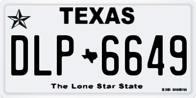 TX license plate DLP6649