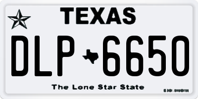 TX license plate DLP6650